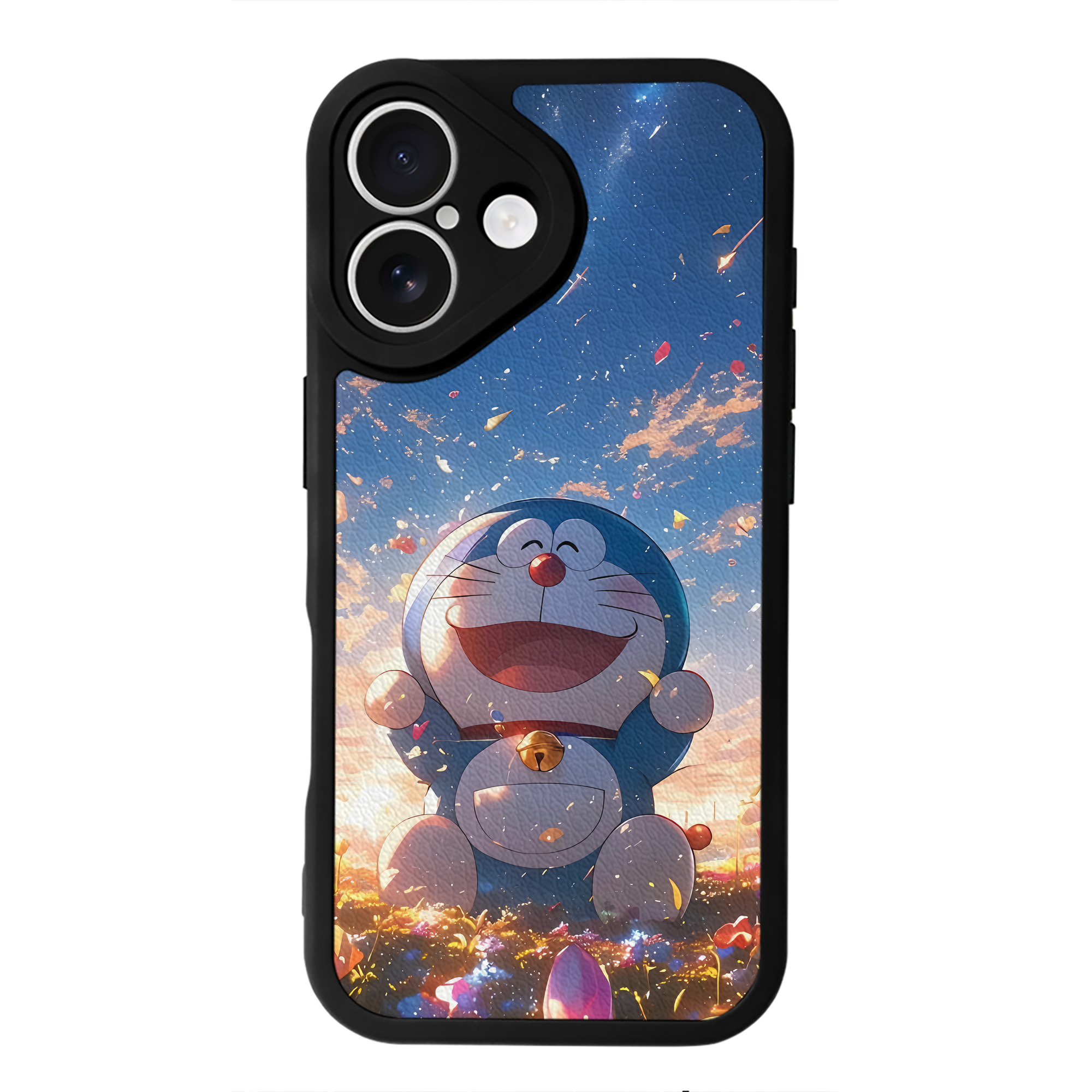 （画像用） ドラえもん Doraemon 【iPhone 16シリーズ対応】シリコンスマホケース（レザー調） 材質：シリコン